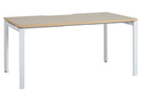 Novah Fixed Height Desk 1500 x 700 / Autumn Oak / White