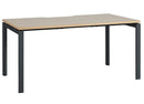 Novah Fixed Height Desk 1600 x 700 / Autumn Oak / Black