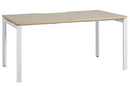 Novah Fixed Height Desk 1600 x 700 / Autumn Oak / White