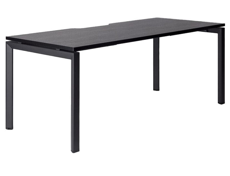 Novah Fixed Height Desk 1600 x 700 / Black / Black