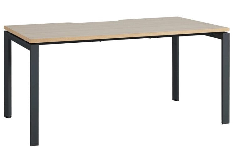 Novah Fixed Height Desk 1800 x 700 / Autumn Oak / Black