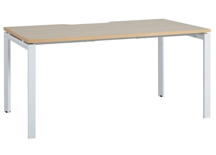 Novah Fixed Height Desk 1800 x 700 / Autumn Oak / White
