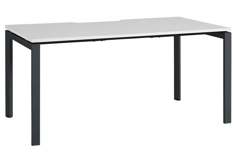 Novah Fixed Height Desk 1800 x 700 / White / Black