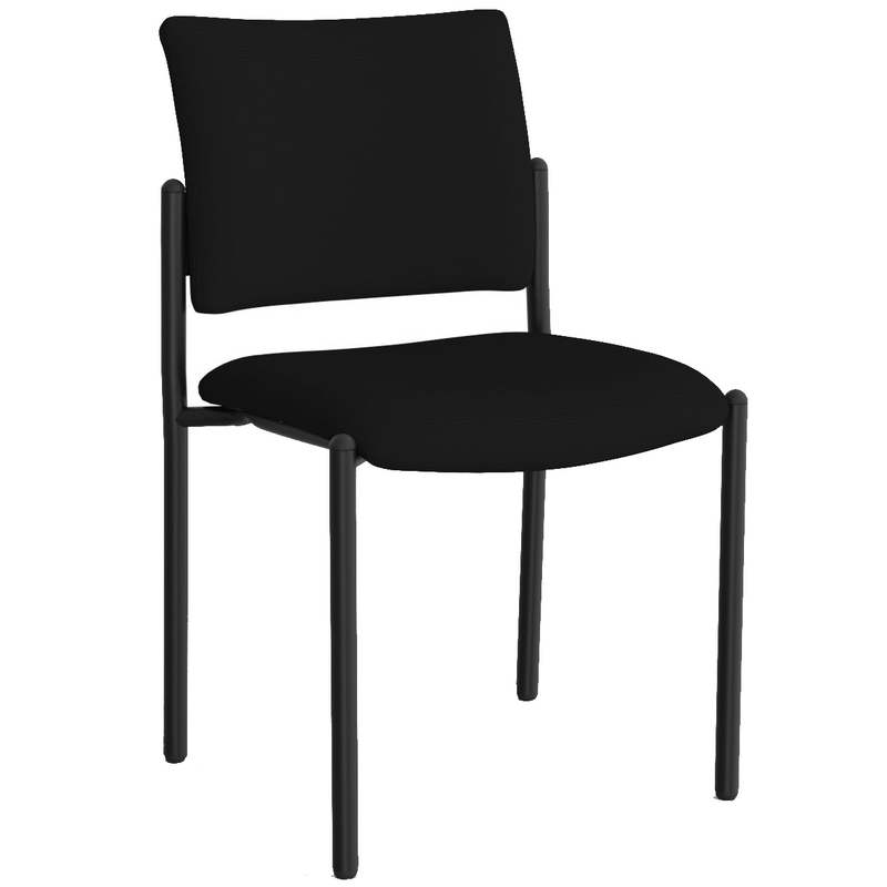 Que Visitor Chair Stackable Black / Without