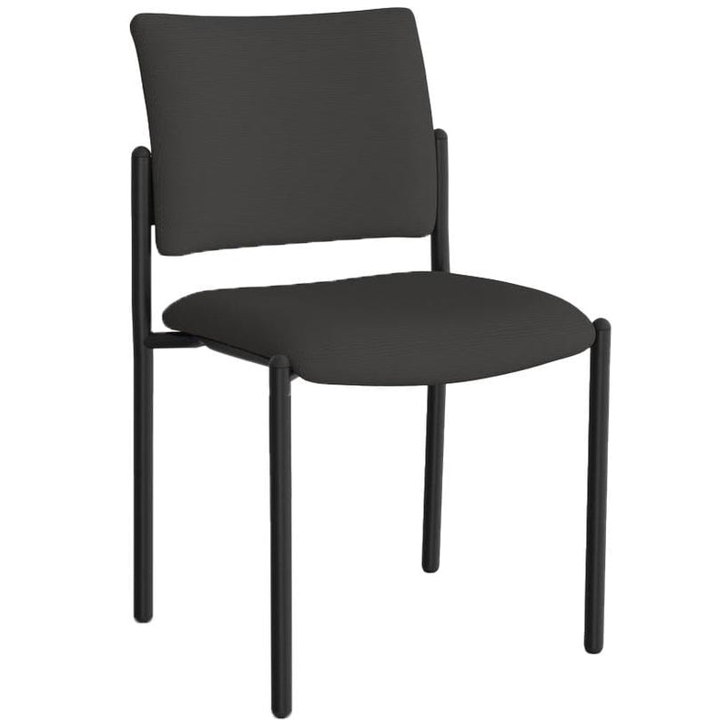 Que Visitor Chair Stackable Slate Grey / Without