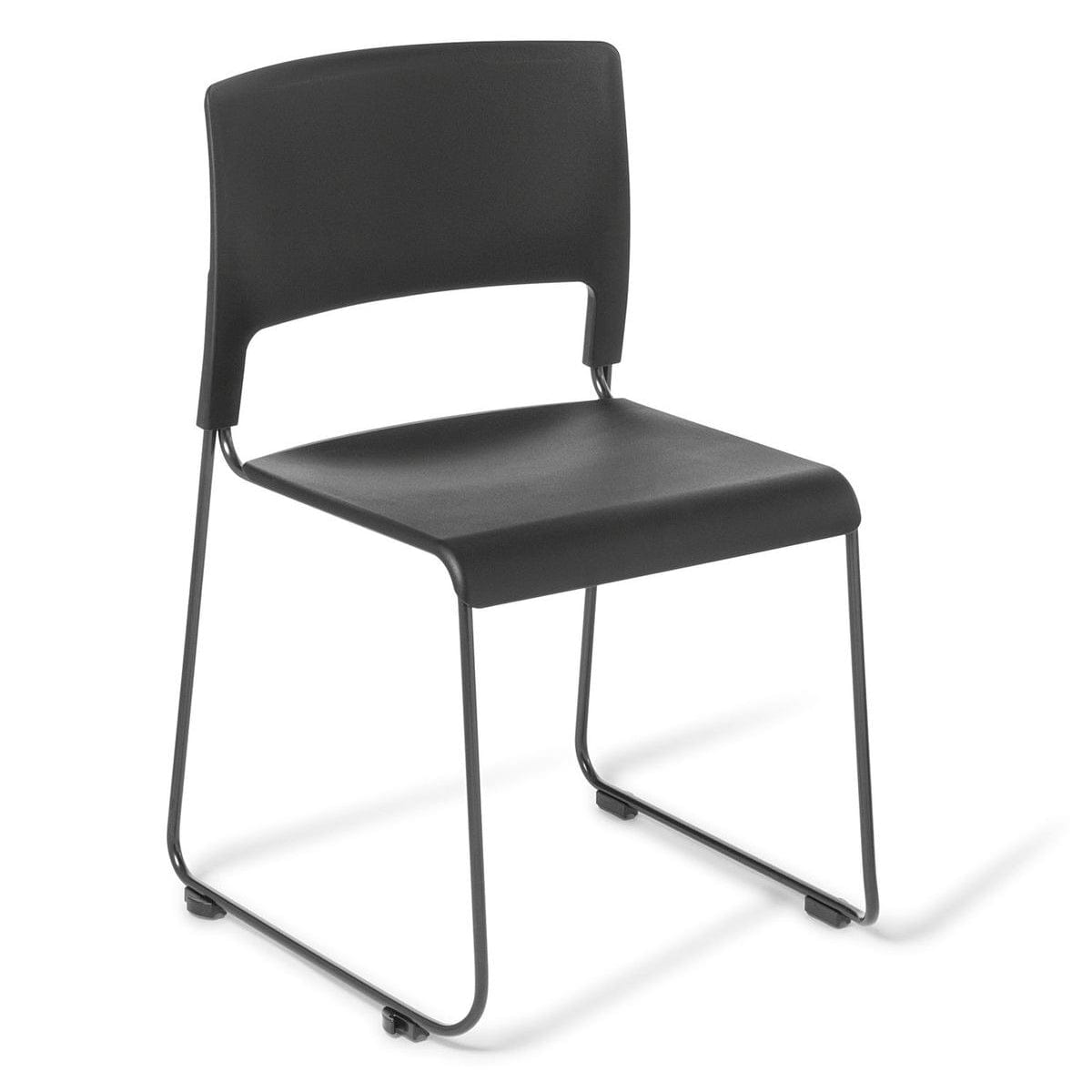 Slim Visitor Chair Black