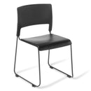 Slim Visitor Chair Vinyl Black