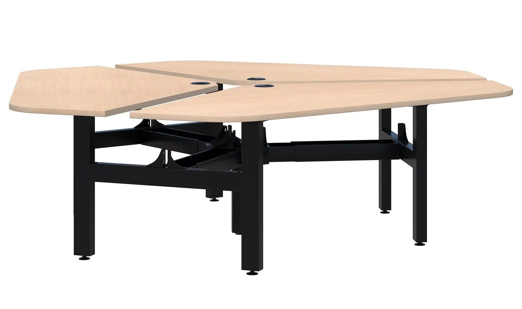 Summit II Fixed Height 120 Rotor 3 Pod Desk