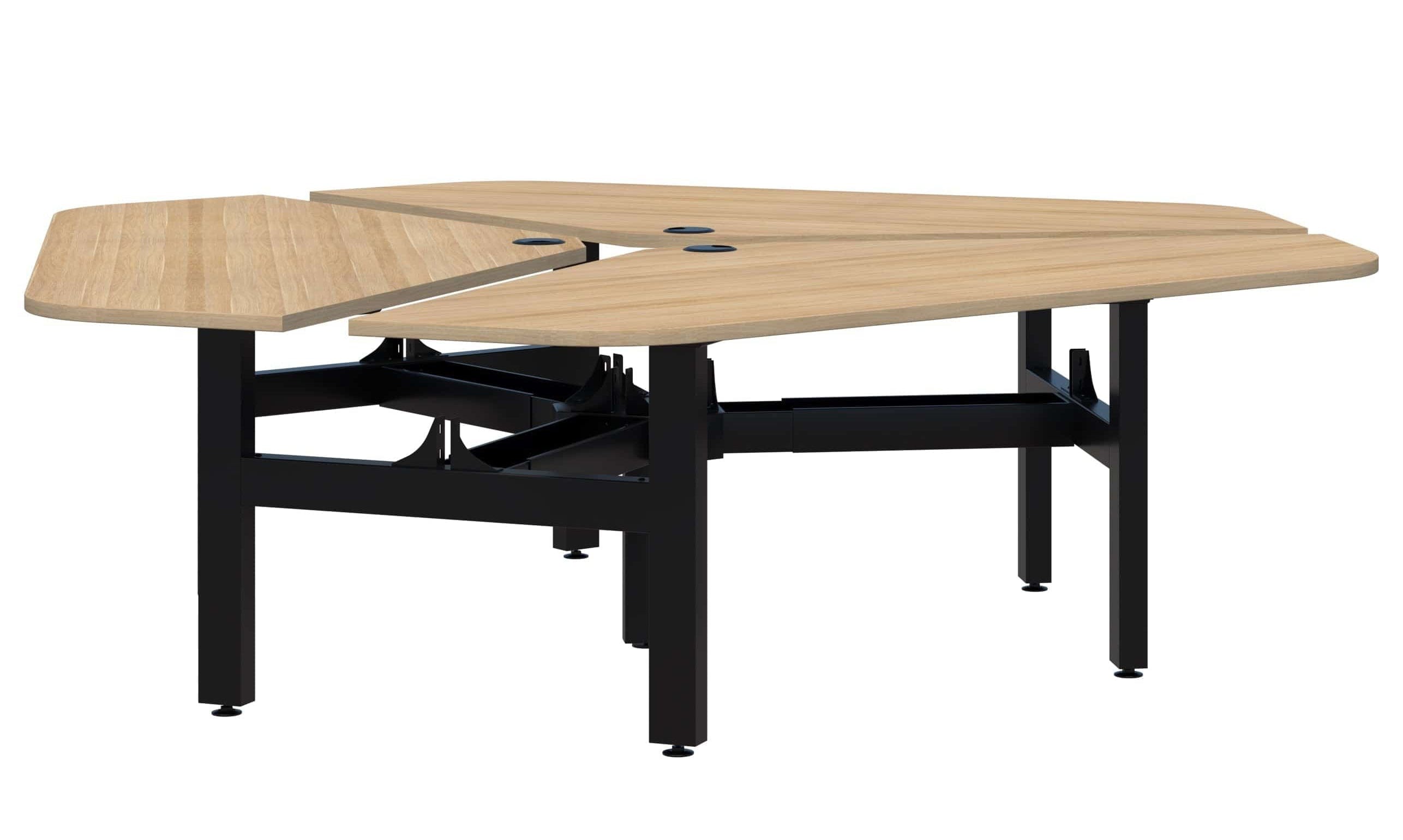 Summit II Fixed Height 120 Rotor 3 Pod Desk