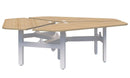 Summit II Fixed Height 120 Rotor 3 Pod Desk Classic Oak / White