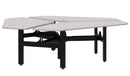 Summit II Fixed Height 120 Rotor 3 Pod Desk Silver Strata Naturale / Black