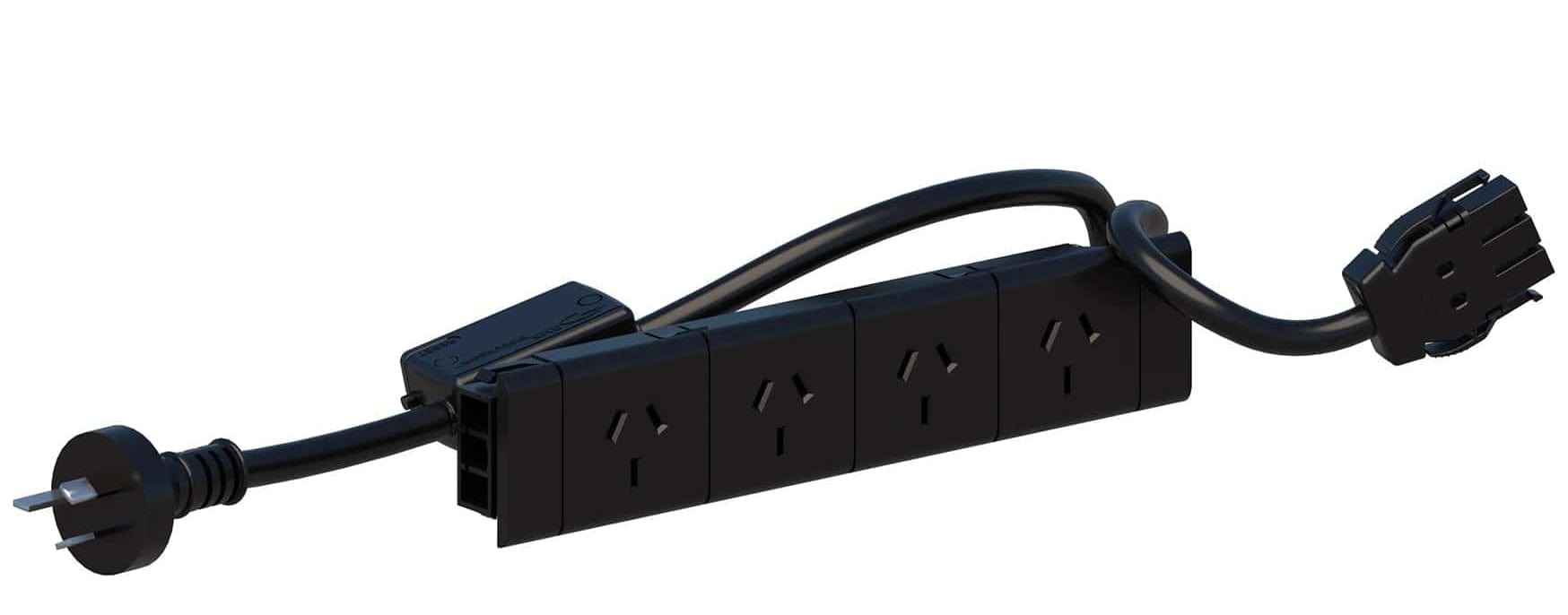 Under Desk Soft Wiring Set - Summit II Plus & Back to Back Desks Black / Starter