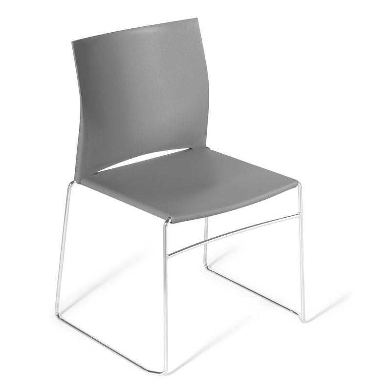 Web Visitor Chair Grey / Chrome