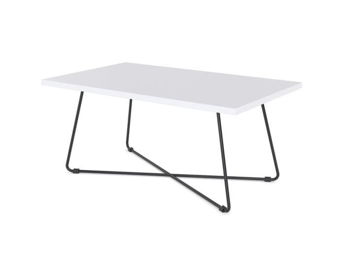 Zion Coffee Table 1000 x 600 / White / Black