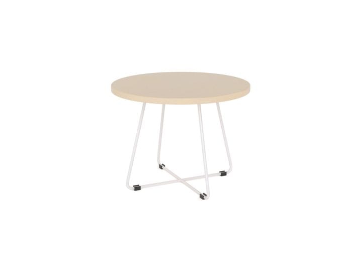 Zion Coffee Table 600 round / Nordic Maple / White