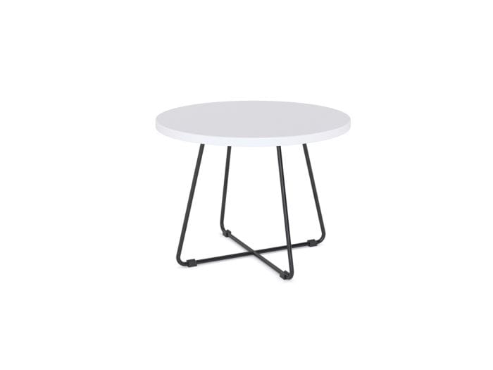 Zion Coffee Table 600 round / White / Black